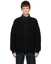 Cardigan en tricot noir Lemaire