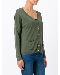 Cardigan en tricot olive P.A.R.O.S.H.