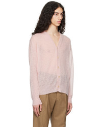 Cardigan en tricot rose Auralee