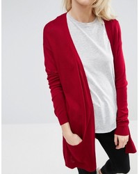 Cardigan en tricot rouge Asos