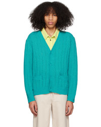 Cardigan en tricot turquoise System