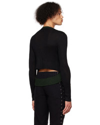 Cardigan en tricot vert foncé Eckhaus Latta