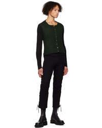 Cardigan en tricot vert foncé Eckhaus Latta