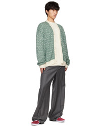 Cardigan en tricot vert menthe Palmes