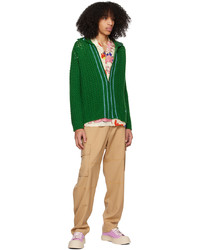 Cardigan en tricot vert Marni