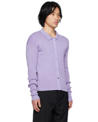 Cardigan en tricot violet clair Acne Studios