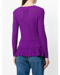 Cardigan en tricot violet Moschino