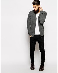 Cardigan gris foncé Asos