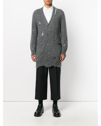 Cardigan gris foncé Alexander McQueen