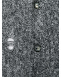 Cardigan gris foncé Alexander McQueen