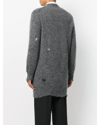 Cardigan gris foncé Alexander McQueen