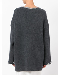 Cardigan gris foncé Christopher Kane