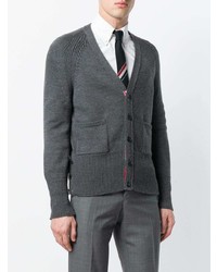 Cardigan gris foncé Thom Browne