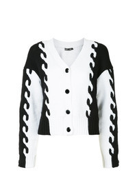 Cardigan imprimé blanc et noir