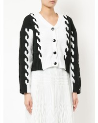 Cardigan imprimé blanc et noir Aula