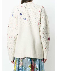 Cardigan imprimé blanc Preen by Thornton Bregazzi