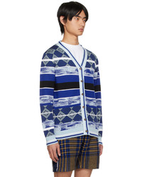 Cardigan imprimé bleu marine Ahluwalia