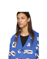 Cardigan imprimé bleu Amiri