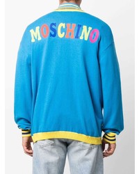 Cardigan imprimé bleu Moschino