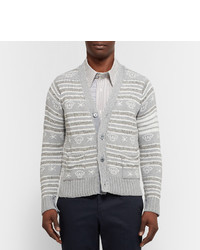 Cardigan imprimé gris Thom Browne