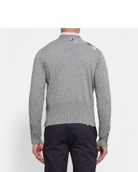 Cardigan imprimé gris Thom Browne