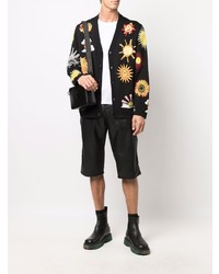 Cardigan imprimé noir Moschino