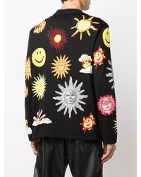 Cardigan imprimé noir Moschino