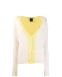 Cardigan imprimé tie-dye jaune