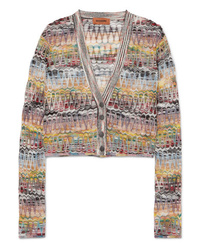 Cardigan imprimé tie-dye multicolore