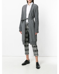 Cardigan long gris foncé Thom Browne