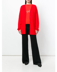 Cardigan long rouge Cashmere In Love