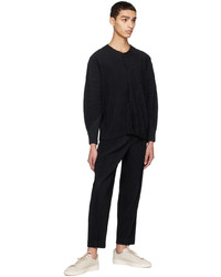 Cardigan noir Homme Plissé Issey Miyake