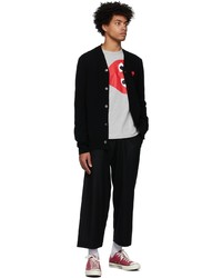 Cardigan noir Comme Des Garcons Play