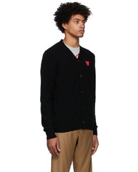 Cardigan noir Comme Des Garcons Play