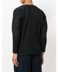 Cardigan noir Homme Plissé Issey Miyake