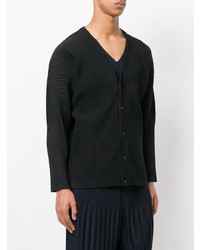 Cardigan noir Homme Plissé Issey Miyake