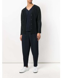 Cardigan noir Homme Plissé Issey Miyake