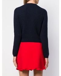 Cardigan orné bleu marine Miu Miu