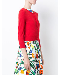 Cardigan rouge Oscar de la Renta