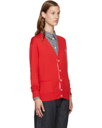 Cardigan rouge MAISON KITSUNE