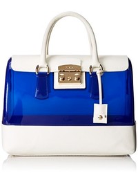 Cartable blanc et bleu