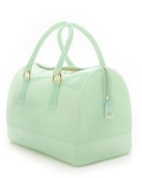 Cartable en caoutchouc vert menthe Furla