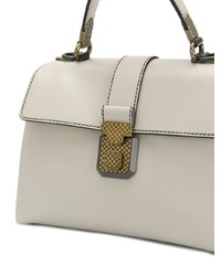 Cartable en cuir blanc Bottega Veneta