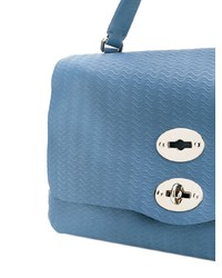 Cartable en cuir bleu clair Zanellato