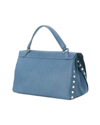 Cartable en cuir bleu clair Zanellato