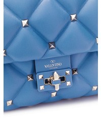Cartable en cuir bleu clair Valentino