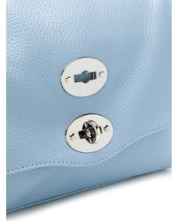 Cartable en cuir bleu clair Zanellato