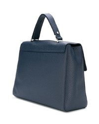 Cartable en cuir bleu marine Orciani