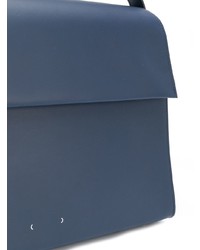 Cartable en cuir bleu marine Pb 0110