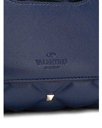 Cartable en cuir bleu marine Valentino